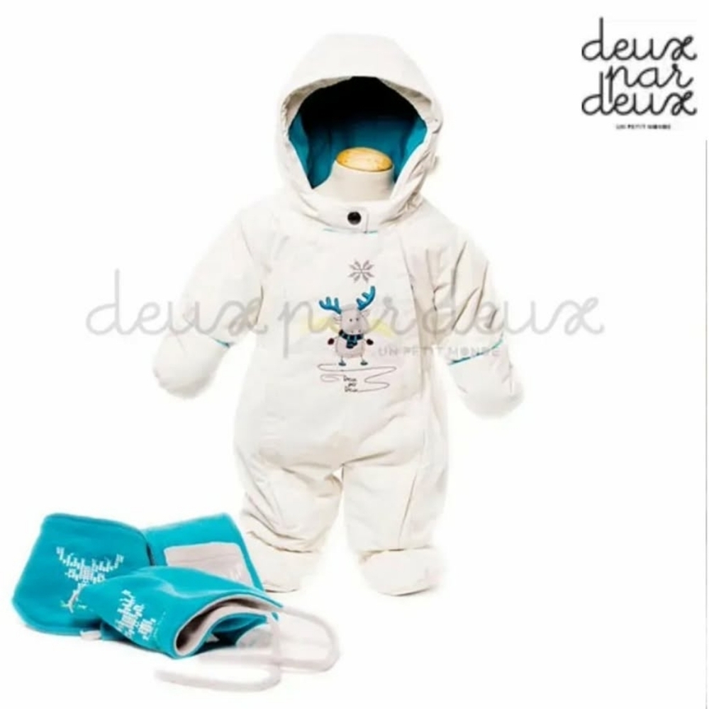 Deux par deux Baby Snowsuit Set 18 Months with Matching Accessories